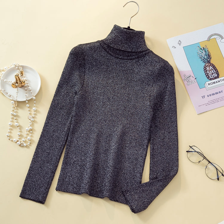 Women's Glitter Turtleneck Sweater