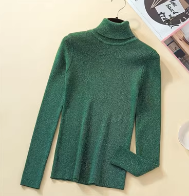 Women's Glitter Turtleneck Sweater