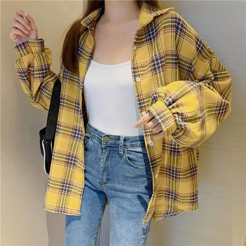 Stylish Plaid Long Sleeve Shirt