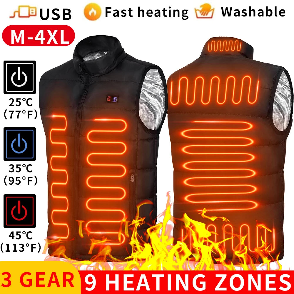 9 Areas Heated Vest Jacket