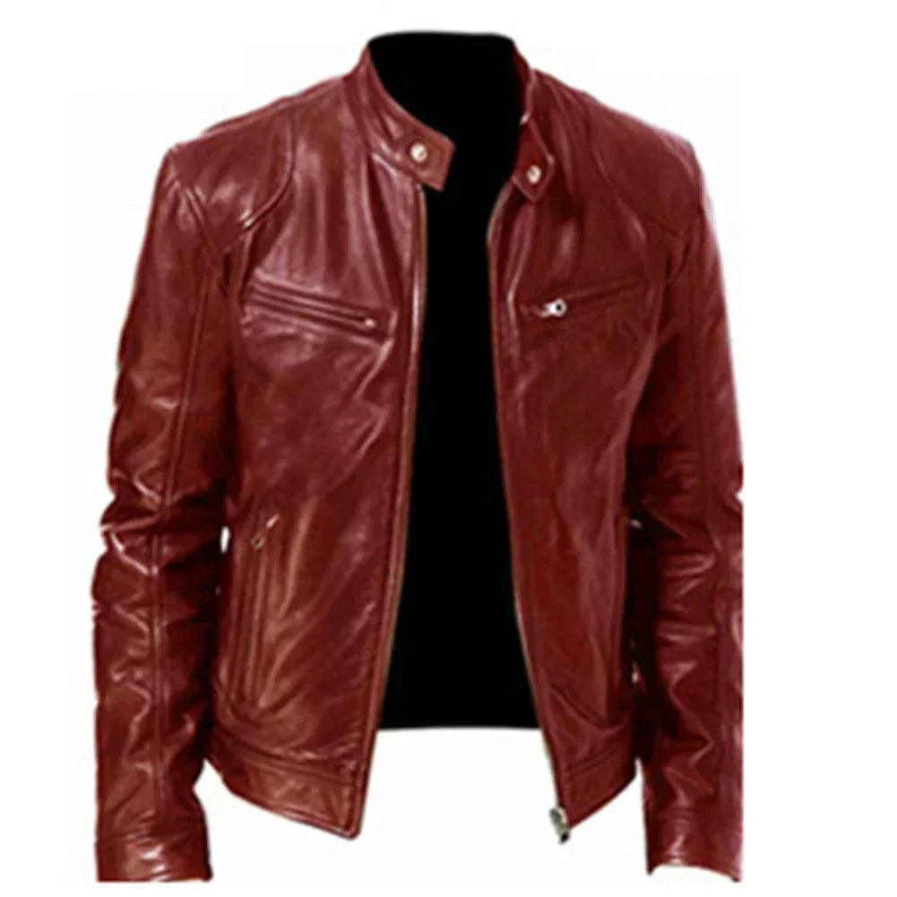 Men's Luxe Biker PU Jacket