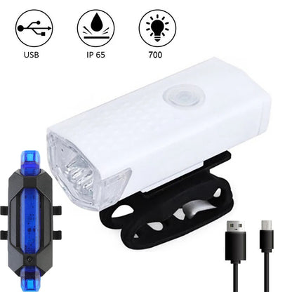 USB Rechargeable Bike Light Set