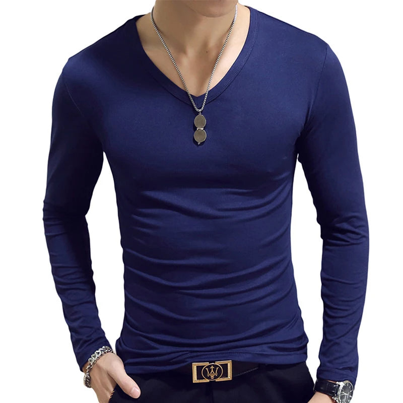 Men's Basic Slim Long-Sleeve Tee