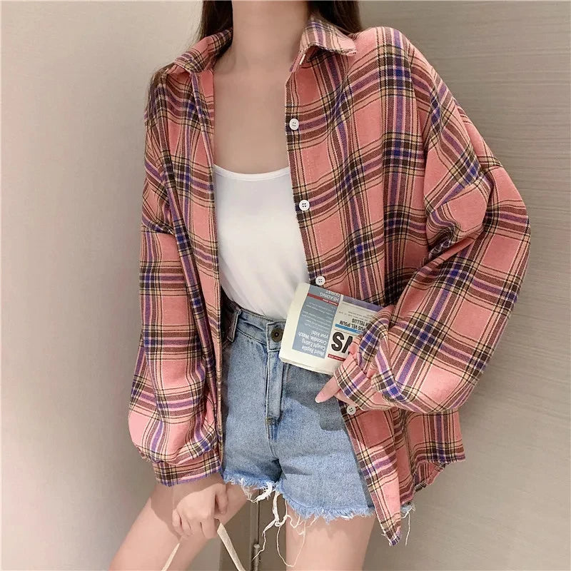 Stylish Plaid Long Sleeve Shirt