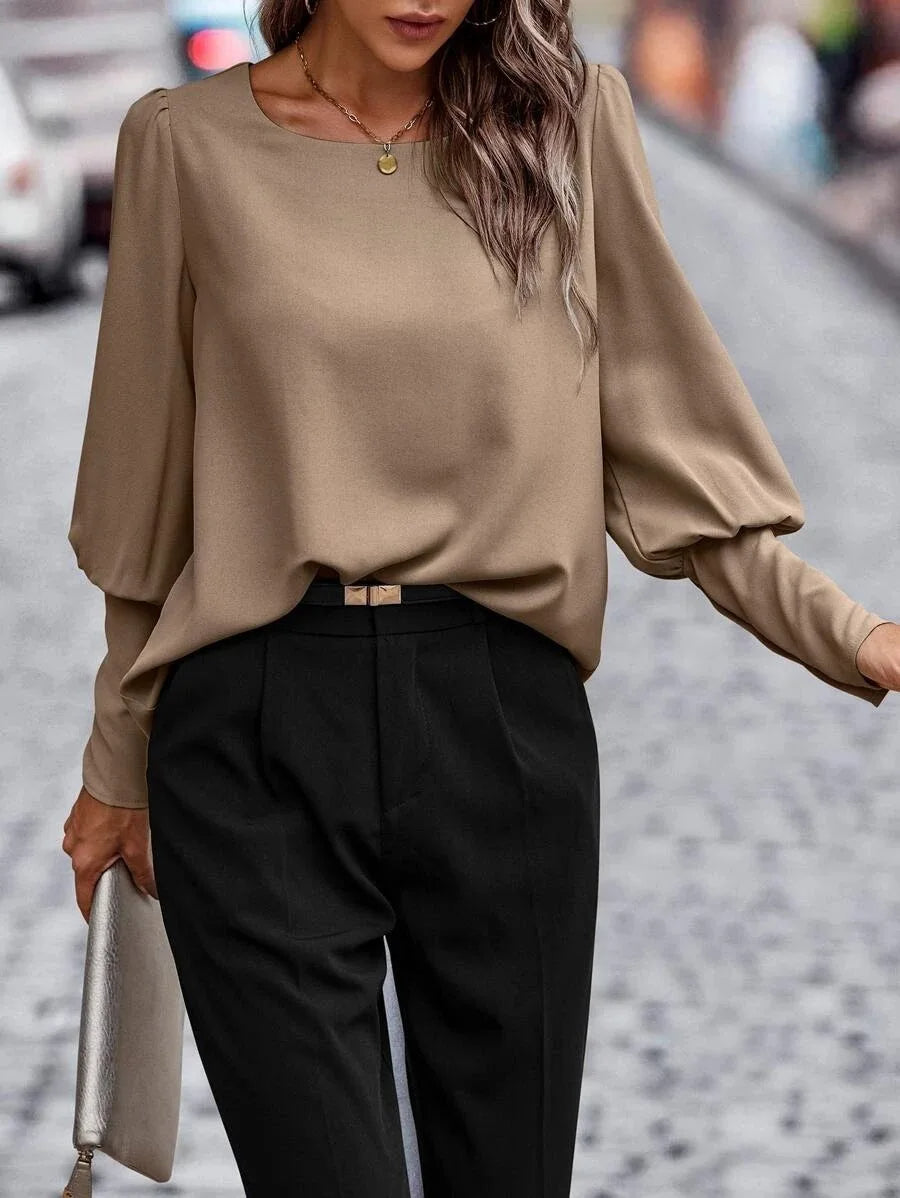 Button Pullover Blouse