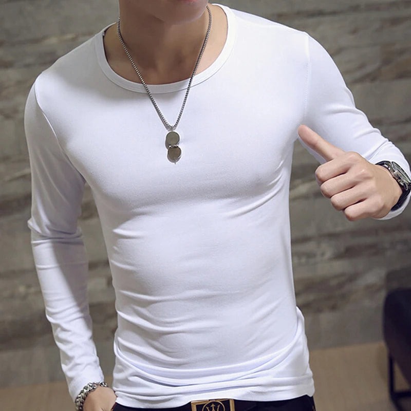 Men's Basic Slim Long-Sleeve Tee