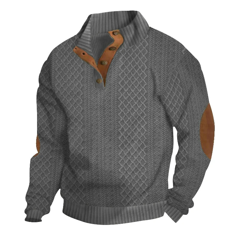 EuroCraft Men's Jacquard Sweater