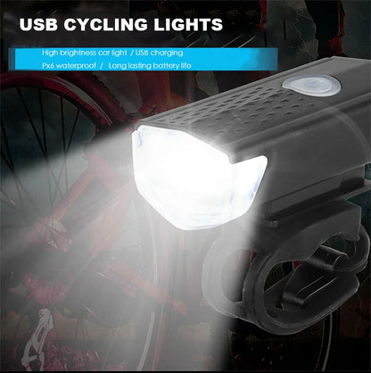 USB Rechargeable Bike Light Set