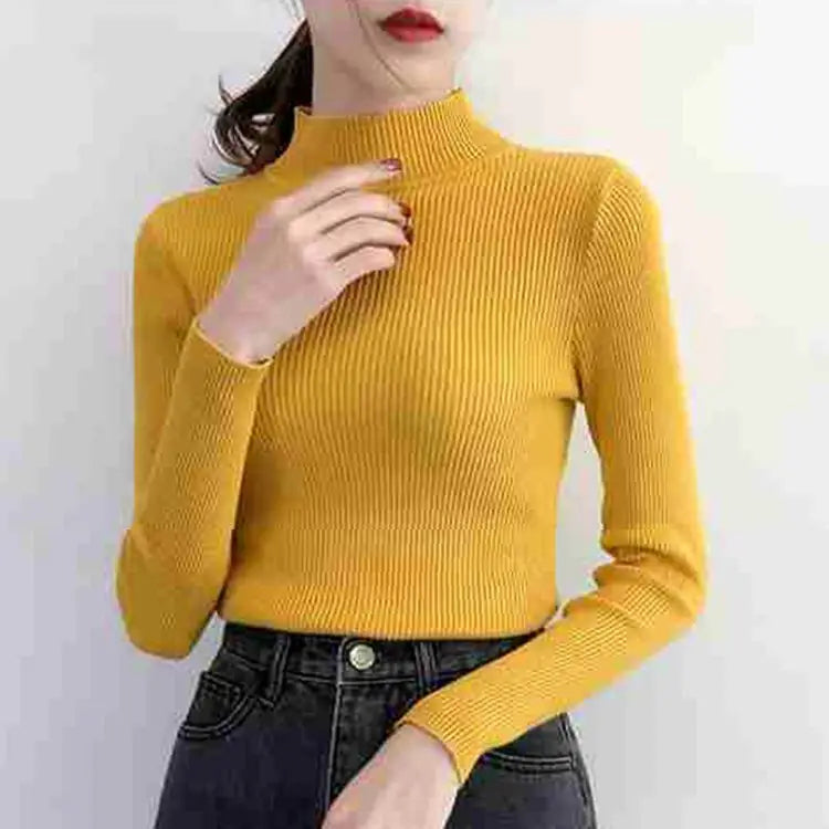 SimpleStyle Mock Neck Sweater