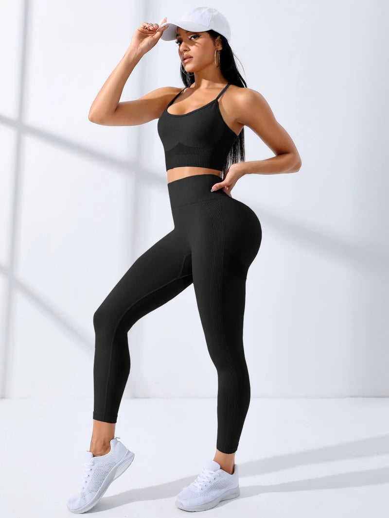 2PCS Women’s Seamless Yoga Tracksuit