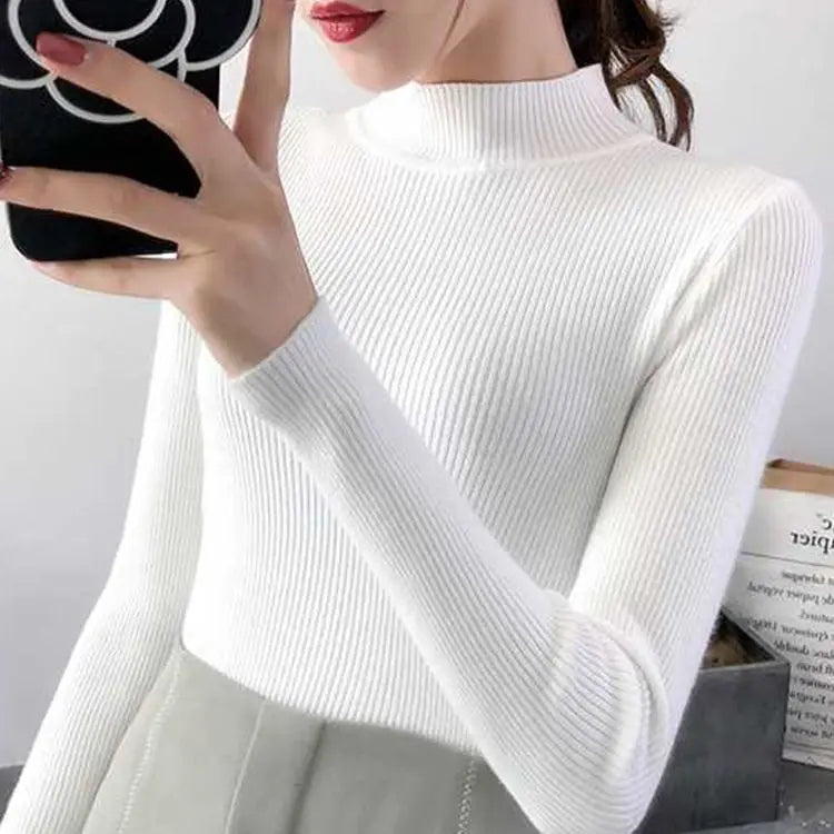 SimpleStyle Mock Neck Sweater