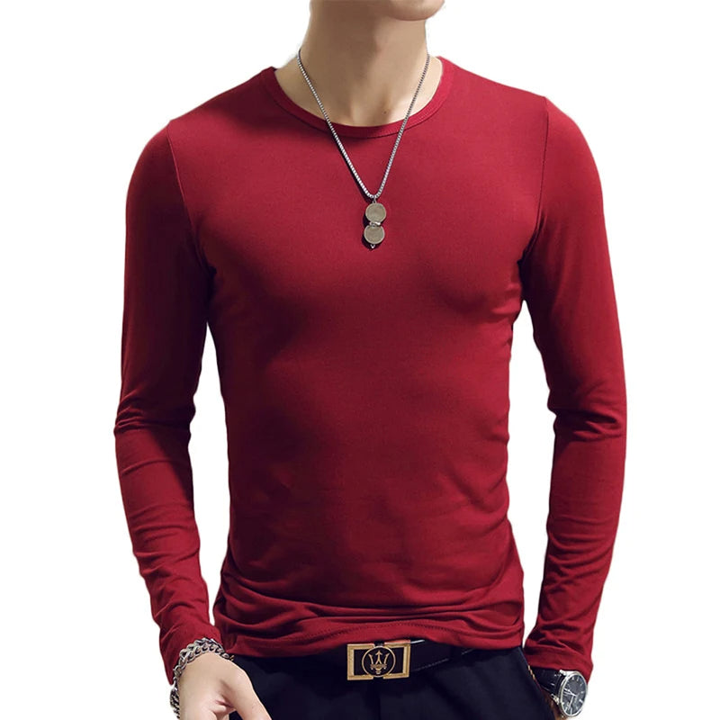 Men's Basic Slim Long-Sleeve Tee