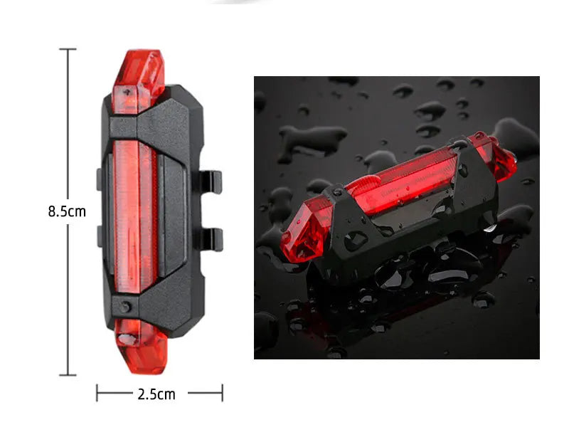 USB Rechargeable Bike Light Set