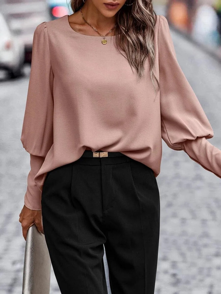 Button Pullover Blouse