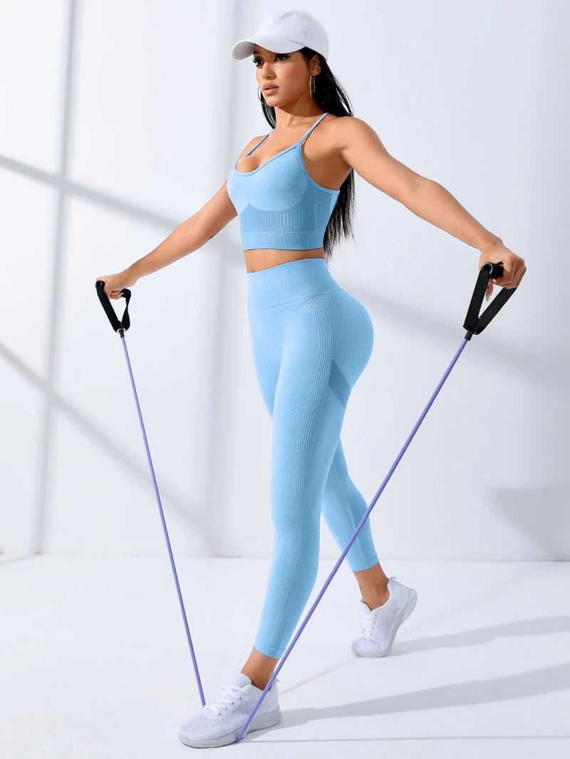 2PCS Women’s Seamless Yoga Tracksuit