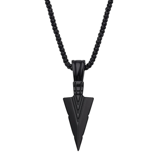 Black Arrow Pendant Necklace