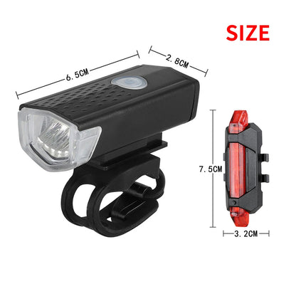 USB Rechargeable Bike Light Set