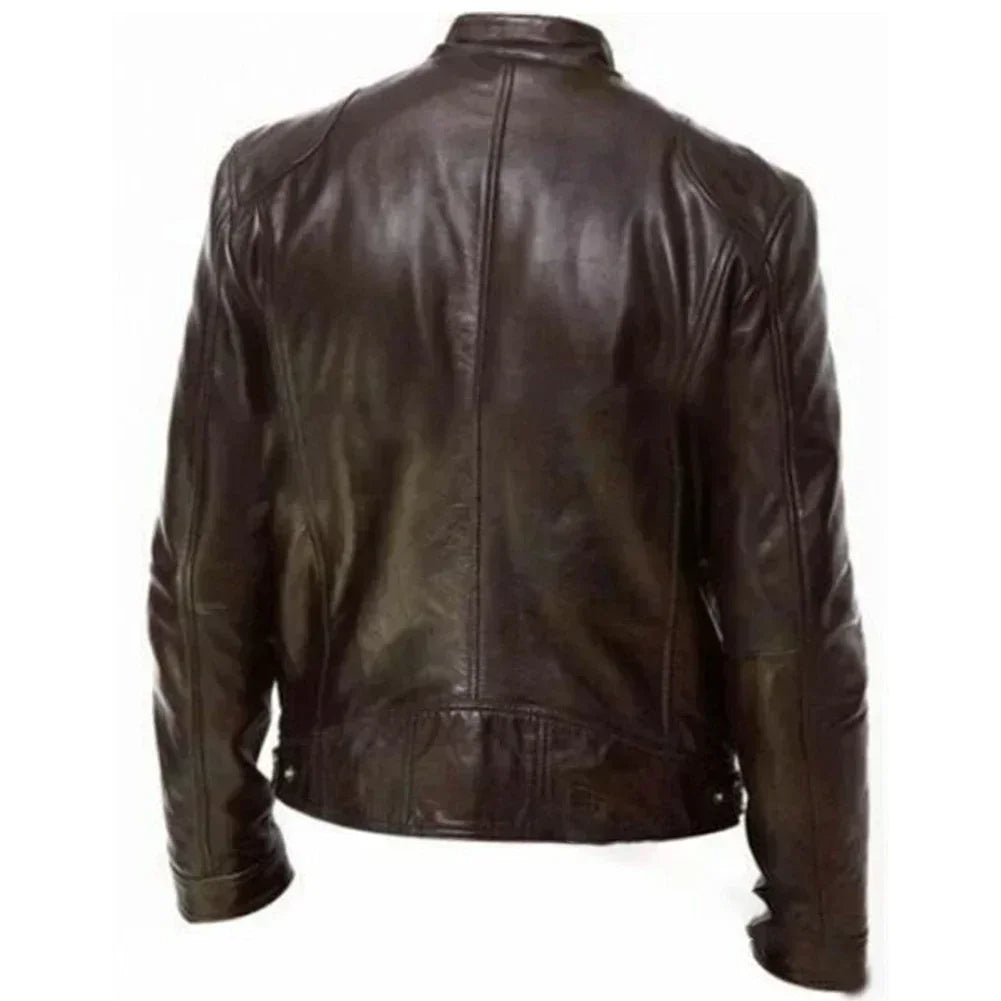 Men's Luxe Biker PU Jacket