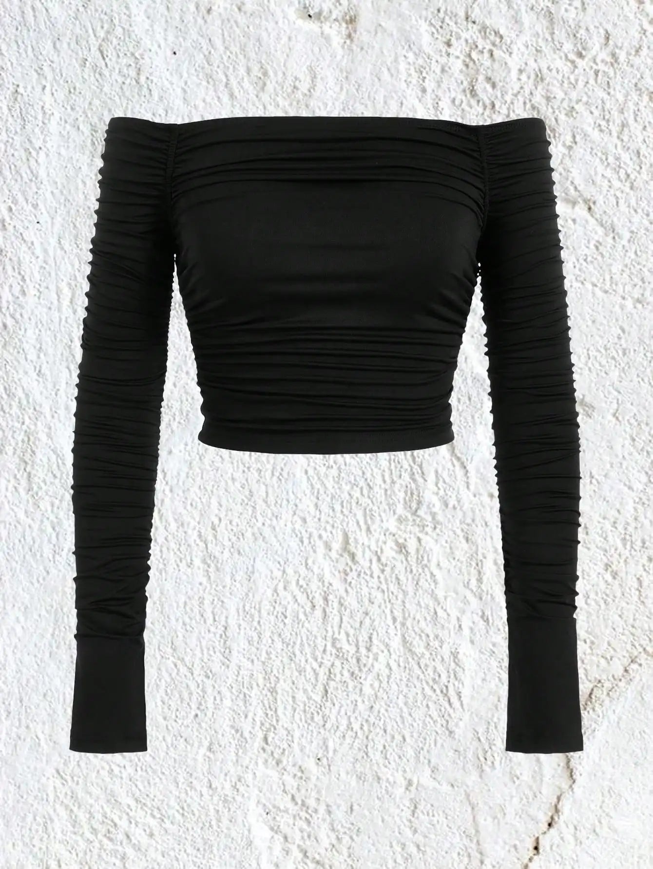 Mesh Shoulder Slim-Fit Street Top