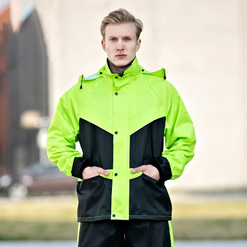 Reflective Motorcycle Rain Jacket