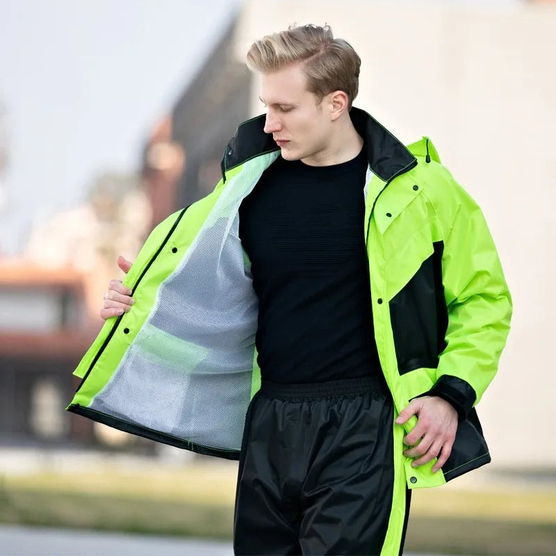 Reflective Motorcycle Rain Jacket