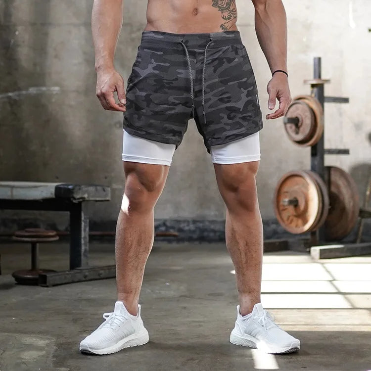 Camo 2-in-1 Running Shorts