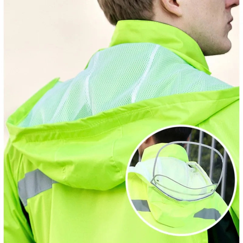 Reflective Motorcycle Rain Jacket