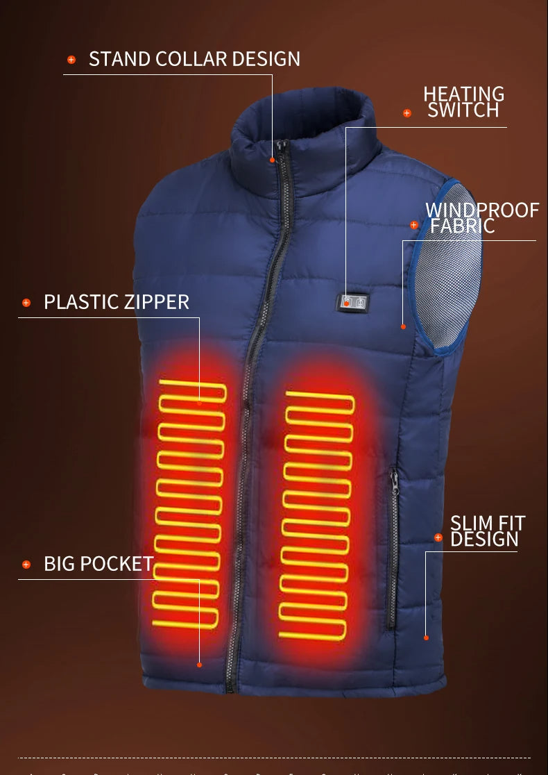 9 Areas Heated Vest Jacket