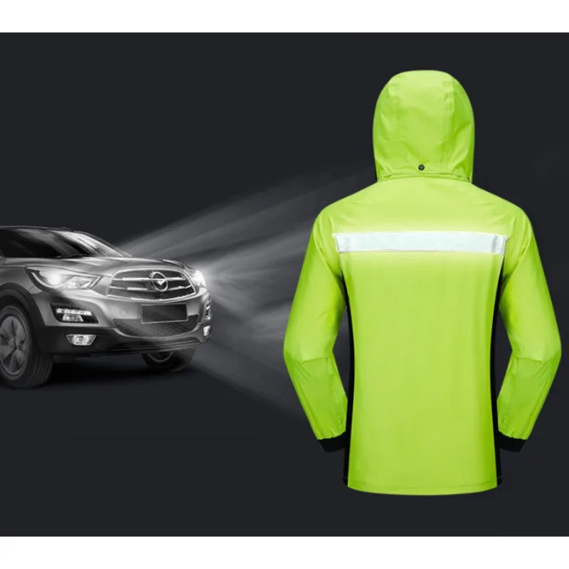 Reflective Motorcycle Rain Jacket