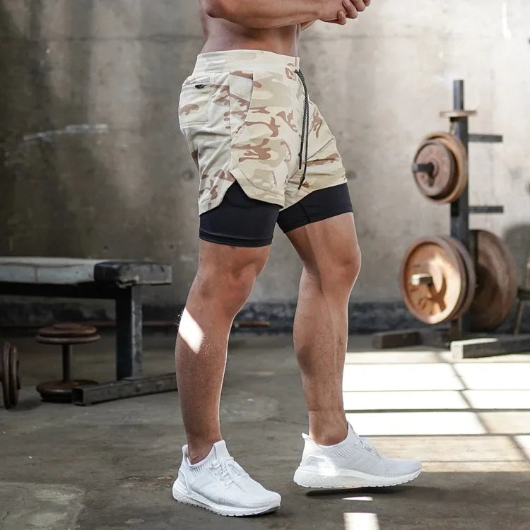 Camo 2-in-1 Running Shorts