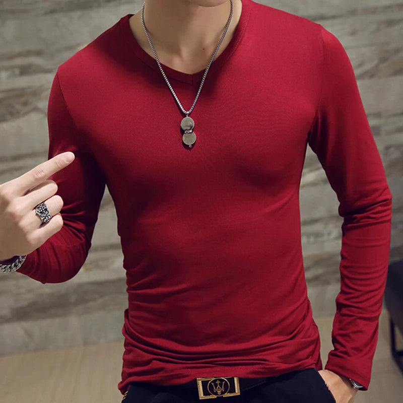 Men's Basic Slim Long-Sleeve Tee