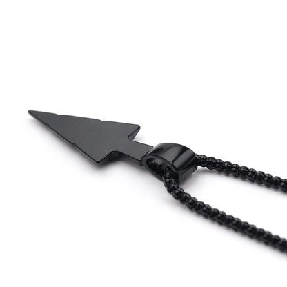 Black Arrow Pendant Necklace