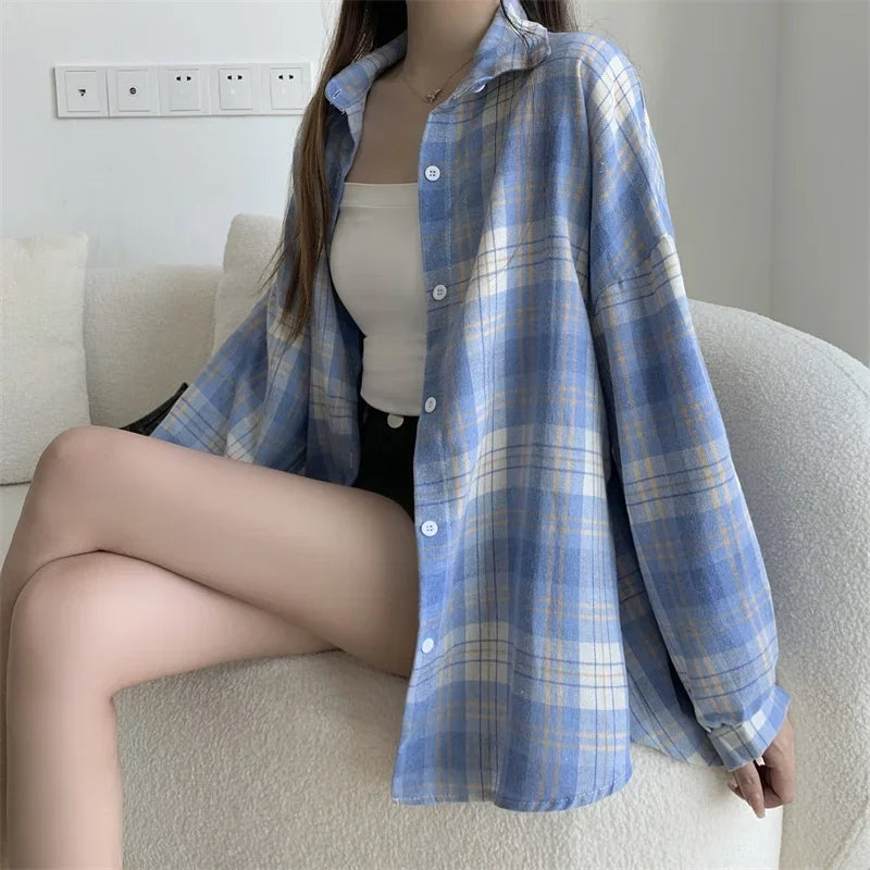 Stylish Plaid Long Sleeve Shirt