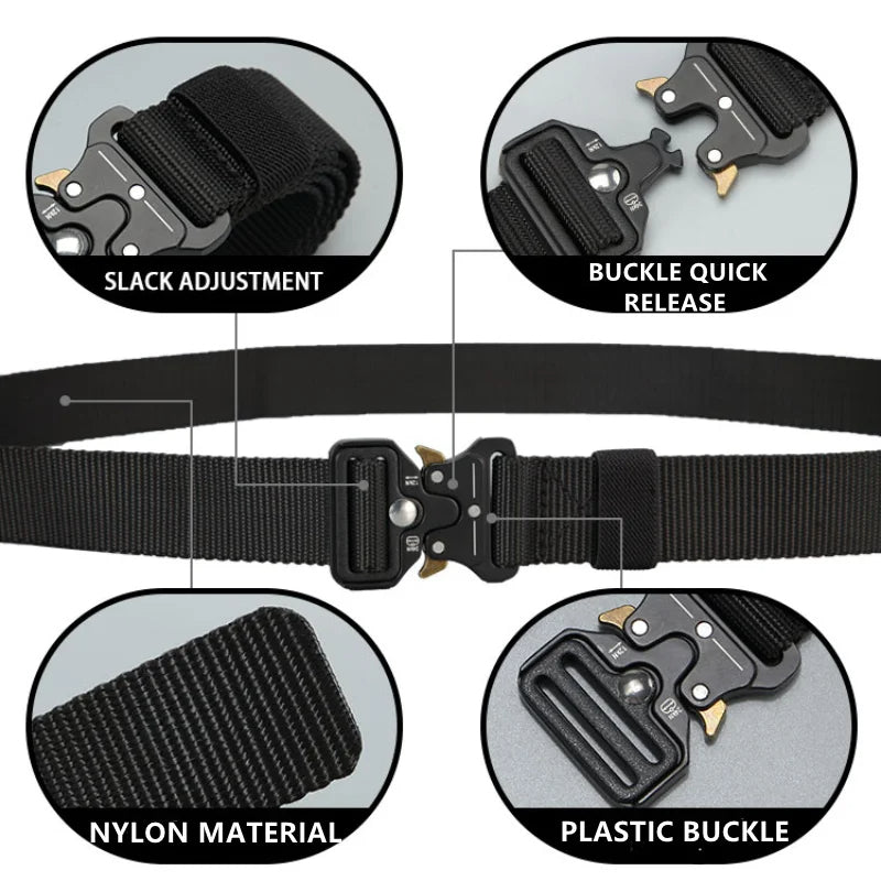 Multi-Functional Tactical Nylon Belt