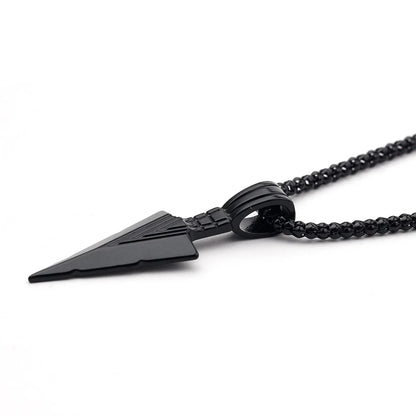 Black Arrow Pendant Necklace