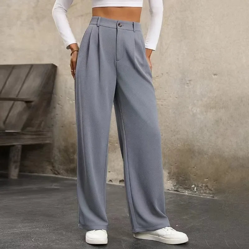 Ice Silk Wide-Leg Pants