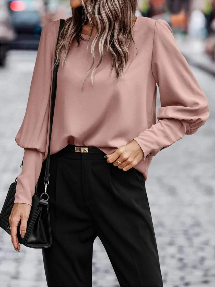 Button Pullover Blouse