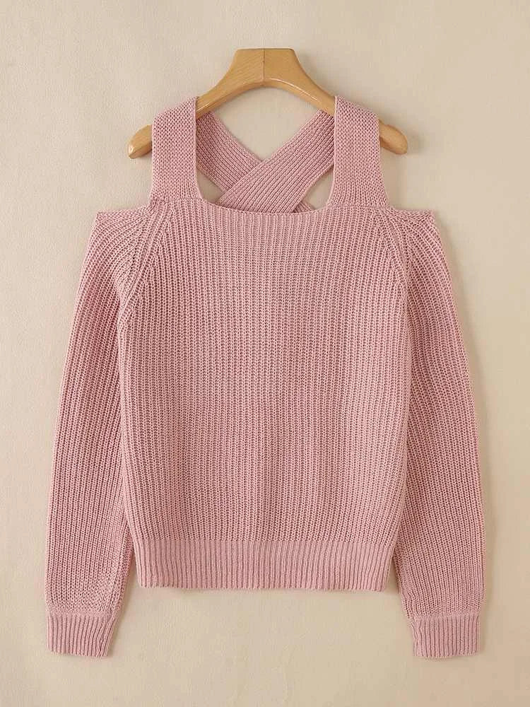 Women’s Off-Shoulder Knit Sweater