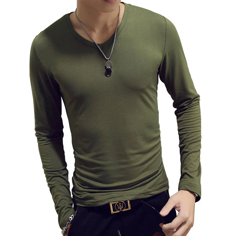 Men's Basic Slim Long-Sleeve Tee