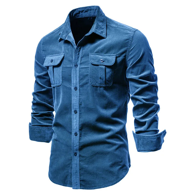 Men’s Slim Fit Cotton Corduroy Shirt