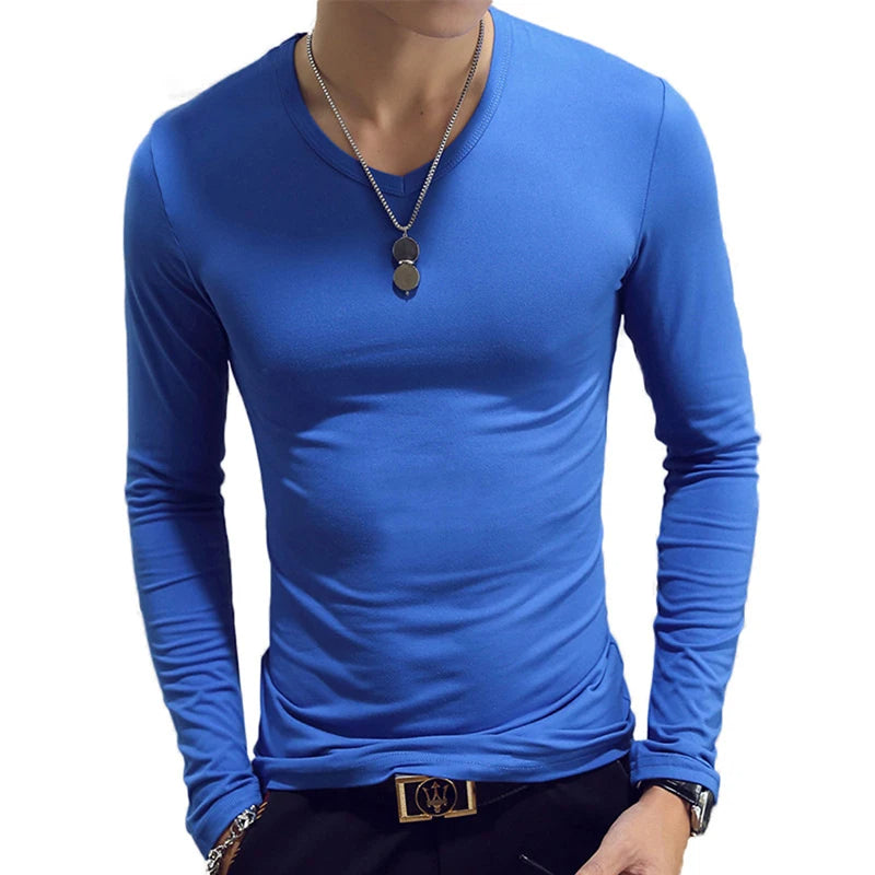 Men's Basic Slim Long-Sleeve Tee