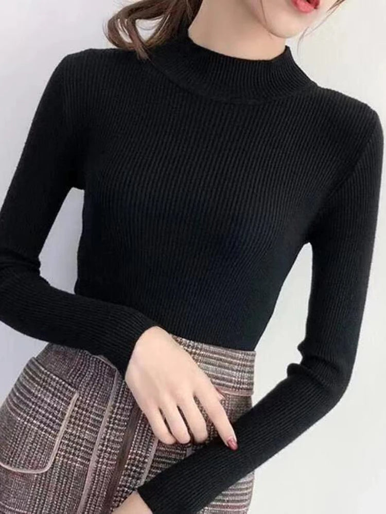 SimpleStyle Mock Neck Sweater