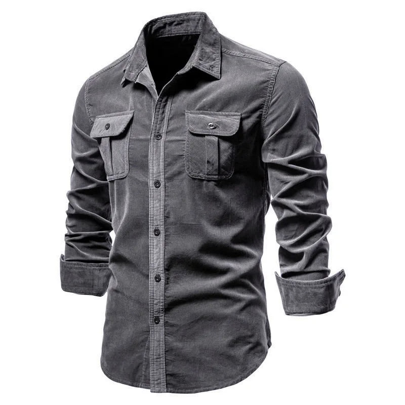 Men’s Slim Fit Cotton Corduroy Shirt