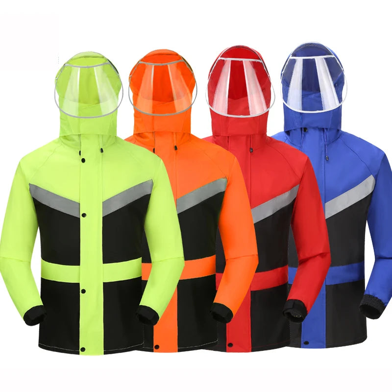 Reflective Motorcycle Rain Jacket