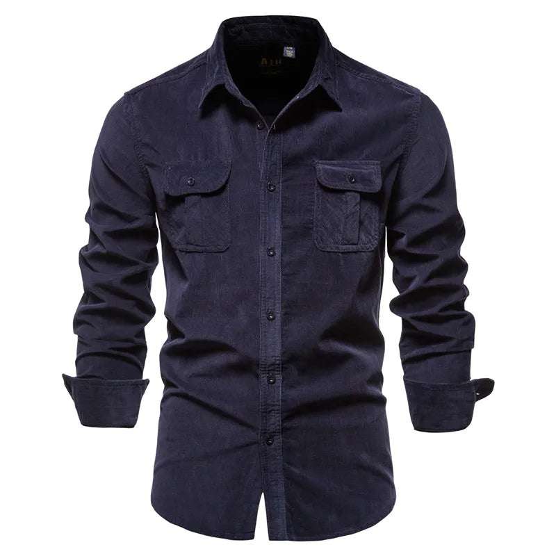 Men’s Slim Fit Cotton Corduroy Shirt