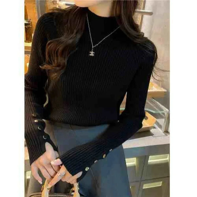 Thickened Half Turtleneck Knit Top