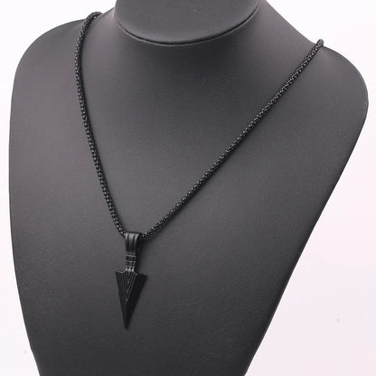 Black Arrow Pendant Necklace