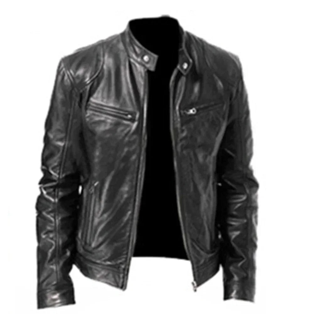 Men's Luxe Biker PU Jacket