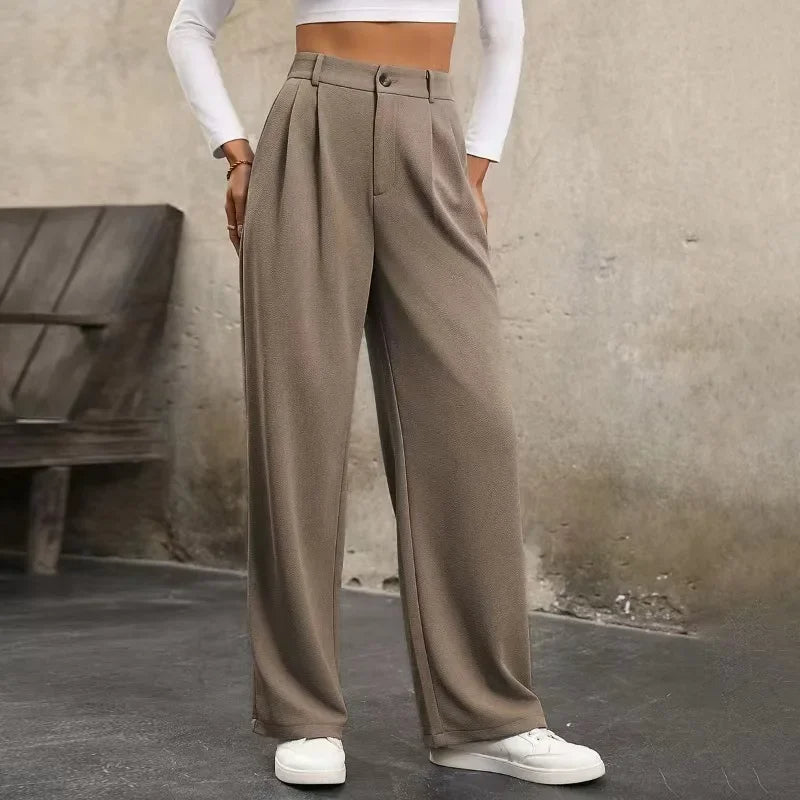 Ice Silk Wide-Leg Pants