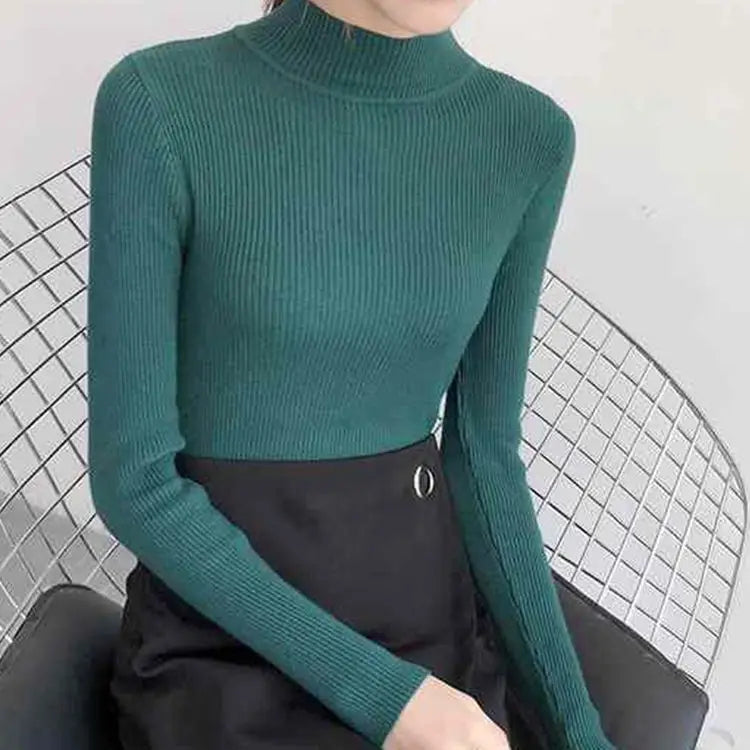 SimpleStyle Mock Neck Sweater